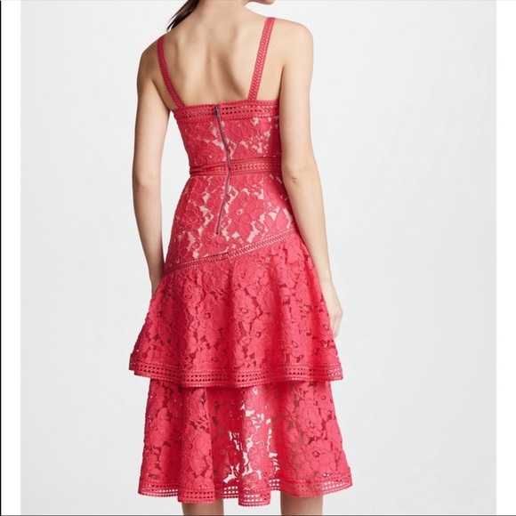 Alice & Olivia | Angelita Ruffled Lace Dress Sz 8 - Picture 2 of 6